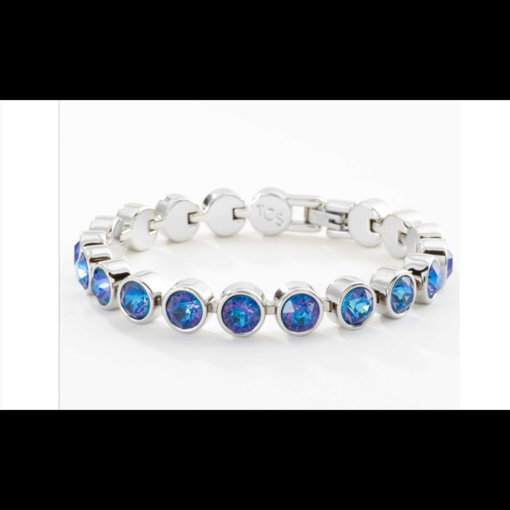 Swarovski blue stoned tennis bracelet